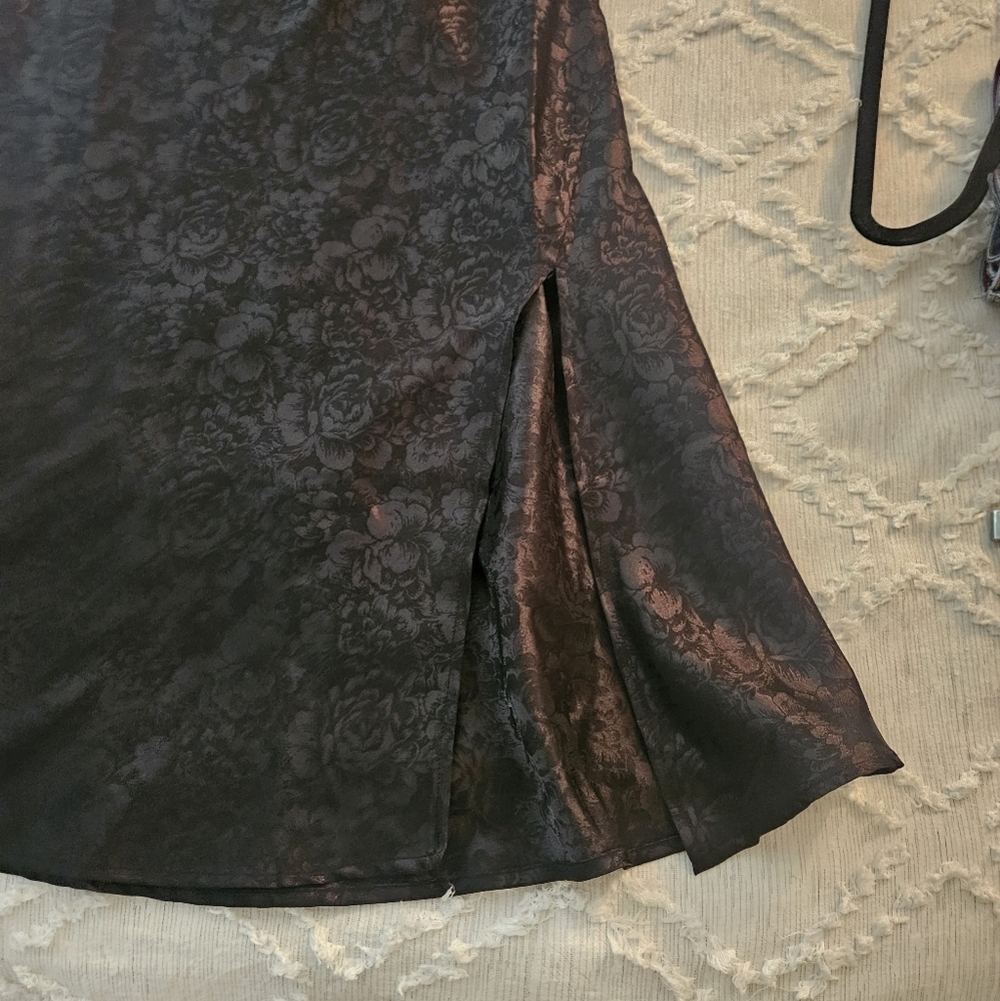 Kittenish Black Cowl Neck Midi Dress Medium - Picture 7 of 7